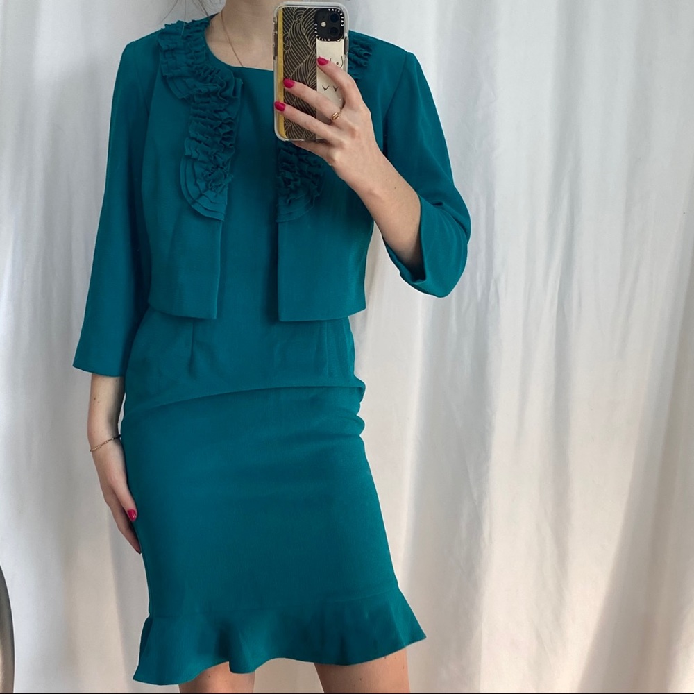 Danny & Nicole Teal Dress and Jacket